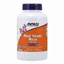NOW Supplements, Red Yeast Rice 600 mg, Made with Organic Red Yeast Rice, 240... - £33.17 GBP