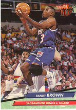 M) 1992-93 Fleer Ultra Basketball Trading Card Randy Brown 347 Sacramento Kings - £1.58 GBP