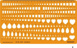 Isomars Gemstone Heart Pear Shapes Symbols Drawing Drafting Template Ste... - £12.82 GBP