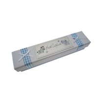 White Cotton Cards Baby&#39;s Birth certificate Holder (Blue)  - $228.08 MXN