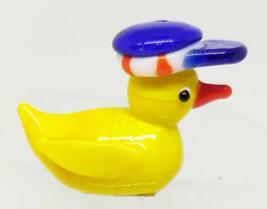 Home For ALL The Holidays Glass Ducks with Hat 2 inches (Blue Cap) - $12.50