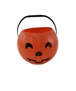 1985 Halloween Pumpkin Jack-O-Lantern Bucket Plastic Blow Mold Blinky Pr... - £15.53 GBP