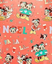 2 Rolls Pink Fa La La Minnie and Mickey Christmas Wrapping Paper 40 sq f... - £19.72 GBP