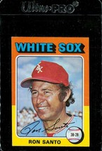 1975 Topps Baseball Trading Card Mini #35 Ron Santo HOF White Sox - £3.84 GBP