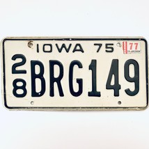 1977 United States Iowa Delaware County Passenger License Plate 28 BRG149 - $16.82