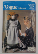 VOGUE CRAFT PATTERN #7376 40&quot; GIRL DOLL DRESS PINAFORE PANTS BY LINDA UN... - £9.42 GBP