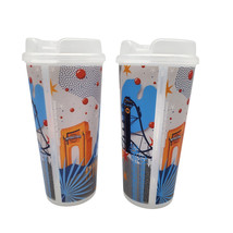 2 Universal Studios Freestyle Tumbler Souvenir Cup Refillable Coca-Cola Parks.. - $19.80