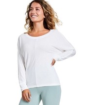 Jenni Womens Super-Soft Long-Sleeve Top Size 3X Color Washed White - £38.37 GBP