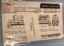 Vintage 25-77A Coast Line Model Train Decals - £7.56 GBP