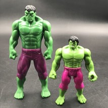 Lot of Two (2) Different Incredible Hulk Marvel Action Figures 4&quot; &amp; 6&quot; 2015 - £11.08 GBP