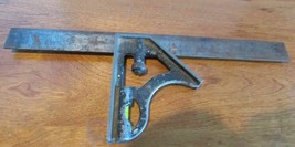 Vintage MOHAWK NO 6 12 inch hardened Combination Square Rule tool - $21.60