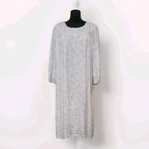 Vtg Amadora By Cuddledown Floral Cotton Nightgown Sz L Ruffle Long Sleeve - $24.99