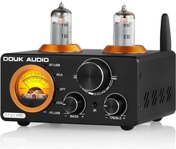 Douk Audio St-01 Pro Bluetooth 5.0 Tube Amplifier Vu Meter Usb Dac Coax/Opt Amp - £123.24 GBP