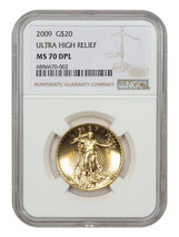 2009 $20 Ultra High Relief Double Eagle NGC MS70DMPL - £7,199.46 GBP