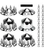 Axle Cover Combo Kits for Semi Truck Hubs w/Screw-On 33mm Lug Nut, Spike... - $269.46
