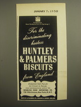 1950 Huntley &amp; Palmers Biscuits Ad - for the discriminating hostess - £14.85 GBP