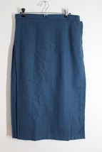 Vtg Deans Scotland 16 Blue 100% Wool Pleated Buckle Wrap Kilt Maxi Skirt - £36.36 GBP