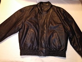 Charles Klein Men&#39;s Vintage Black Genuine 100% Leather Jacket, Size XL RS 7606 - £32.36 GBP