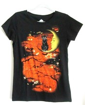 Night Creatures Halloween T-Shirt Tee Women&#39;s Size M (8-10) Cotton Black Orange - £11.49 GBP