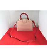 DKNY Clara Leather Satchel, Shoulder Bag, Tote $248 Pink / White / Red  -  #3152 - $74.24