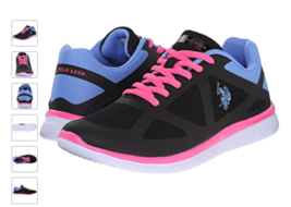 NEW US Polo Assn Shoes Women Eileen Model Size 9 Black Fuchsia Periwinkl... - £19.84 GBP