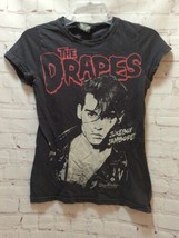 The Drapes Punk Rock Band T Shirt Jukebox Jamboree S Small Used Flaw Faded Hole - £5.54 GBP