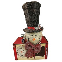 Snowman Christmas Tree Topper Large 19&quot; Just Chillin&#39; Cracker Barrel with Box - £27.62 GBP
