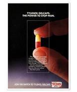 Tylenol Gelcaps The Power to Stop Pain Vintage 1992 Full-Page Print Maga... - £7.57 GBP