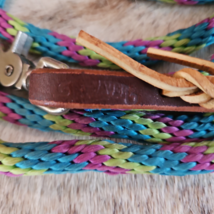 Weaver Barrel Reins Poly Turquoise, Pink, Yellow 8' USED image 2