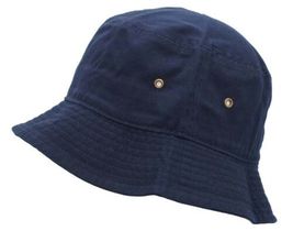 Navy S/M Bucket Hat Cap Cotton Sun Hat Outdoor Cap Bucket Brim - £17.24 GBP