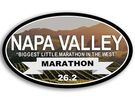 5&quot; Napa Valley 26.2 Marathon Bumper Decal Sticker Usa Made - £13.57 GBP