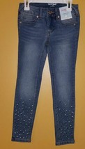 Cat &amp; Jack Girls Dark Super Skinny Stretch Jeans Stars Regular Sizes Plu... - £7.13 GBP