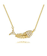 Personalized Little Fish Sterling Silver Necklace - £49.17 GBP