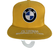 Rare BMW Petronas Sauber F1 Intel BMW 1 Racing Team Cap Yellow Snapback Hat - £17.74 GBP