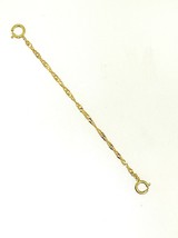18K GOLD Singapore twist extender  Safety Chain Necklace Bracelet spring lock - £21.48 GBP