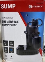 Utilitech Submersible Sump Pump Cast Aluminum 1/2 HP 55 GPM - 0955624 - £47.33 GBP