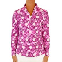 Katherine Way anna maria pullover in Peace Love Pickleball Fuchsia - $181.00