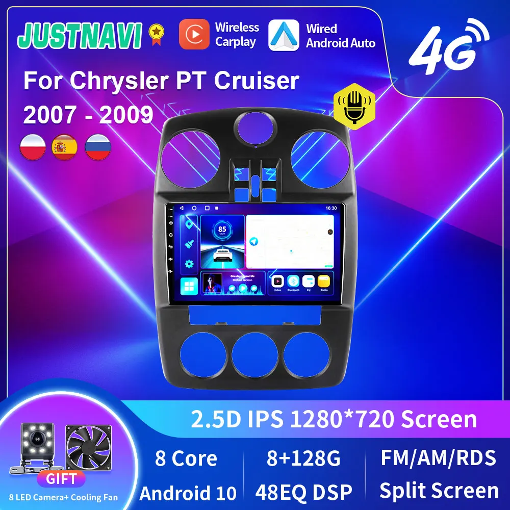 JUSTNAVI Car Radio For Chrysler PT Cruiser 2007 - 2009 Multimedia Video ... - £171.41 GBP+