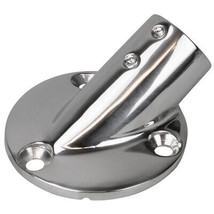 Sea-Dog Rail Base Fitting 2-3/4&quot; Round Base 30° 316 Stainless Steel - 1&quot; OD - £26.32 GBP