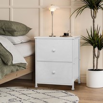 Loftey White Nightstand | Bedside Table With Drawers | Small Nightstand ... - $44.99