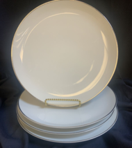 4 Vintage Johann Haviland Wedding Ring White Platinum Trim 10.5” Dinner Plates - £27.58 GBP