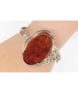 Vintage Sterling Silver Amber and leaves Bracelet 44.4g  - $28,824.47 MXN