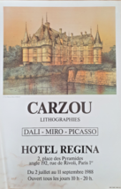 Jean Carzou - Poster Original Display - Azay The Curtain - Paris - 1988 - £125.17 GBP
