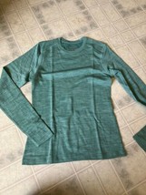 New! Terramar Woolskins Merino Wool Long Slv Base Layer Small Sage green... - $37.21