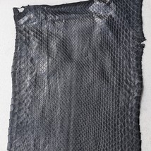 Genuine Python Snake Skin Piece  Sankeskin Leather  Aniline Black 20&quot; Long - $42.56