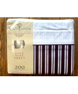 Vtg Westpoint Stevens No Iron Percale Full Flat Sheet 81X 96 Burgundy St... - $223.20 MXN