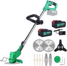 Weed Eater Electric Brush Cutter Battery Powered With 2Pcs.36Tv4Ah, Ligh... - £108.63 GBP