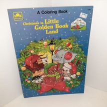 Christmas In Little Golden Book Land 1989 Coloring Book Vintage Scuttle Toot HTF - £11.68 GBP