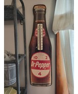 DR Pepper Thermometer Wood Sign Classic 10-2-4 Bottle - $2,425.65 MXN