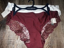 Lucky Brand ~ Womens Bikini Underwear Panties Polyester Blend 2-Pair Lace ~ XL - £13.91 GBP